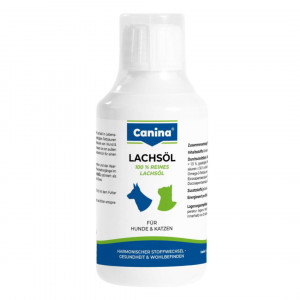 CANINA LACHSOL 100% papildbarība suņiem, kaķiem Laša eļļa 250ml